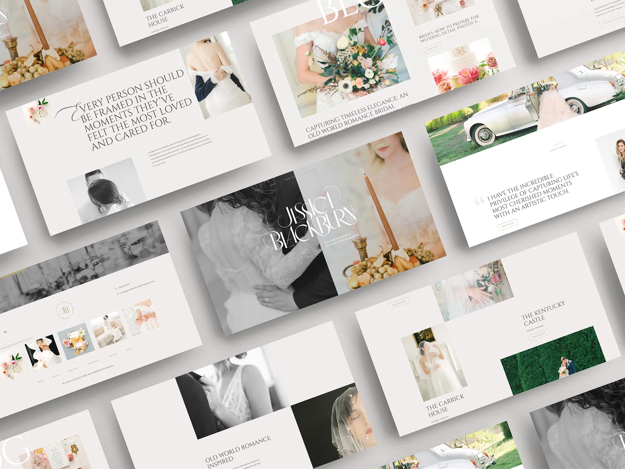 A sophisticated and elegant design for the website of a luxury wedding photographer